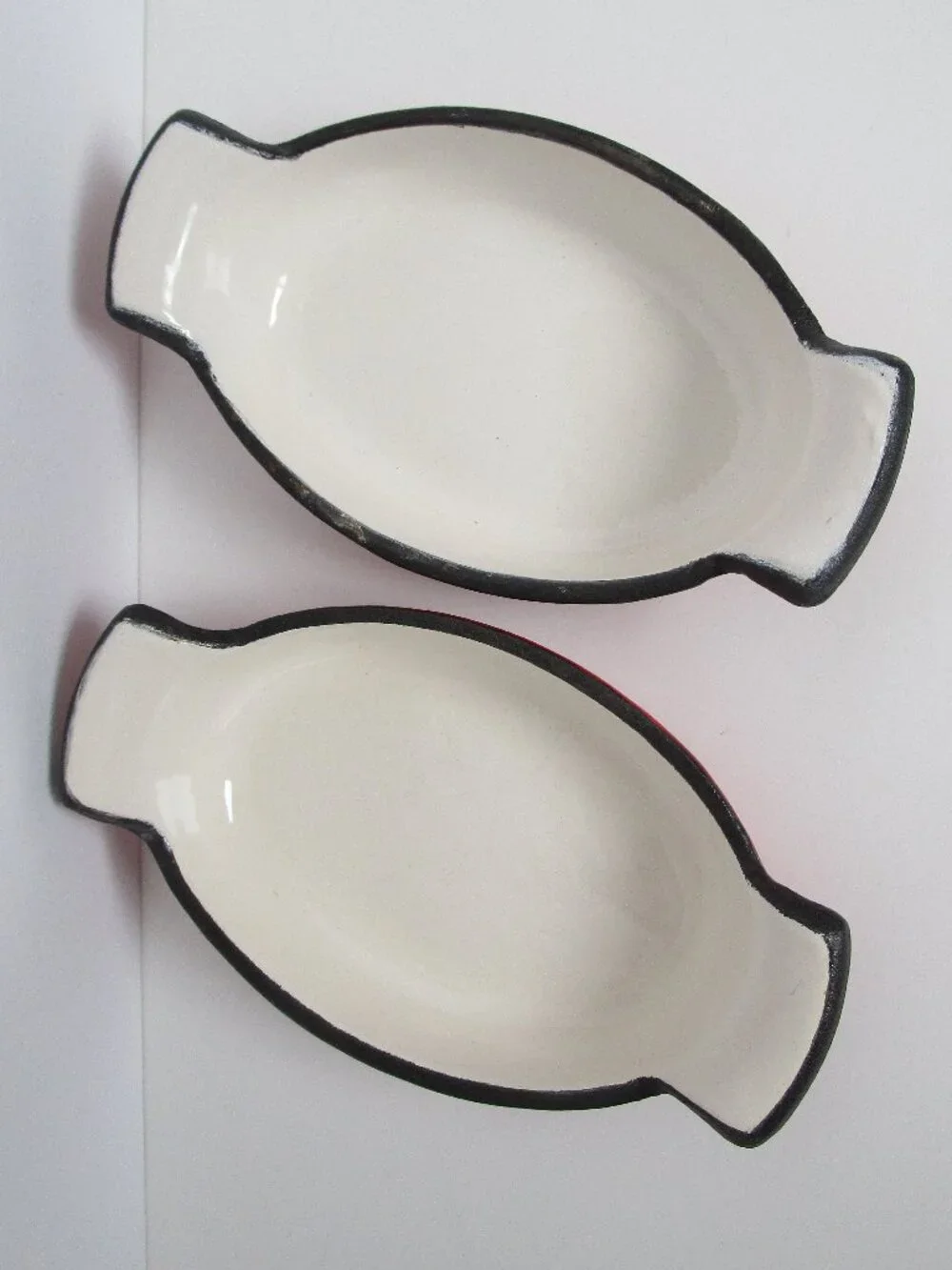 enameled cast iron au gratin pans